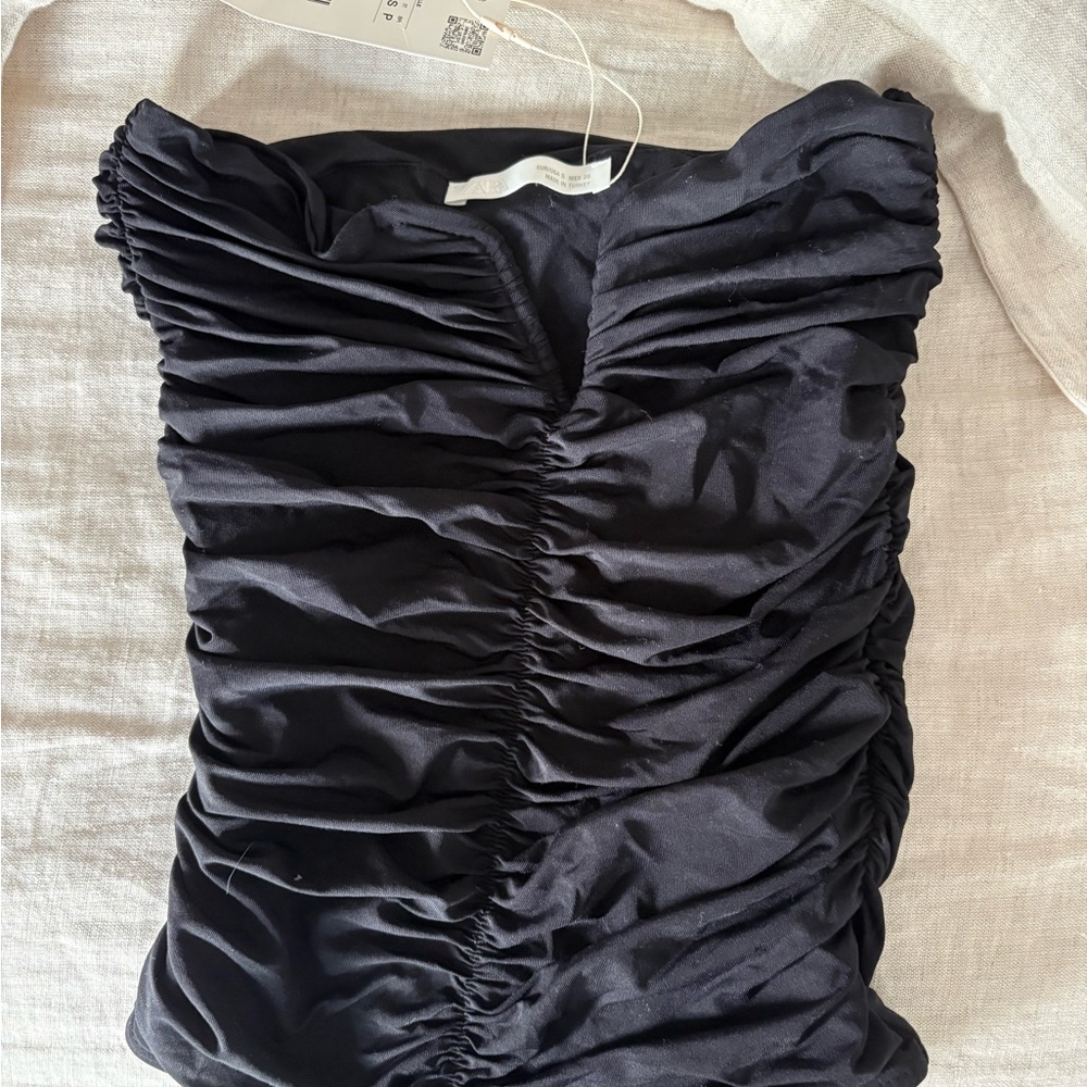 Zara Black Ruched Top
